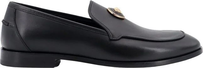 Versace Medusa-Plaque Slip-On Loafers