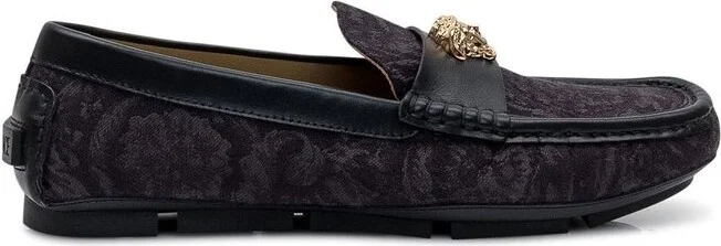 Versace Medusa-Plaque Slip-On Loafers