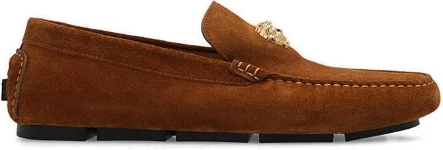 Versace Medusa Plaque Slip-On Loafers