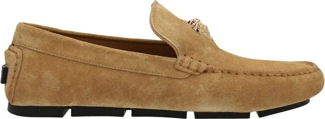 Versace Medusa Plaque Slip-On Loafers