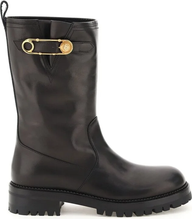Versace Medusa Safety Pin Boots