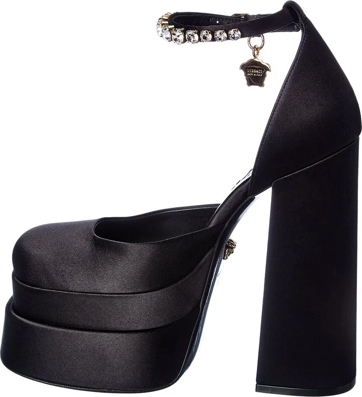 Versace Medusa Satin Platform Pump - Image 2