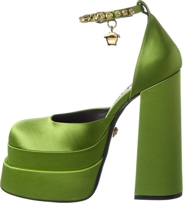 Versace Medusa Satin Platform Pump - Image 2