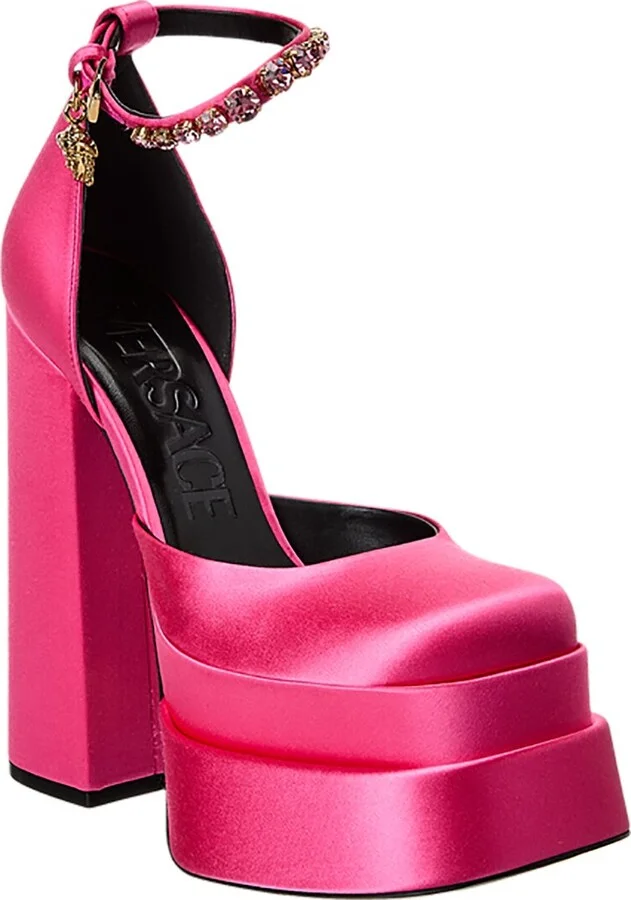 Versace Medusa Satin Platform Pump