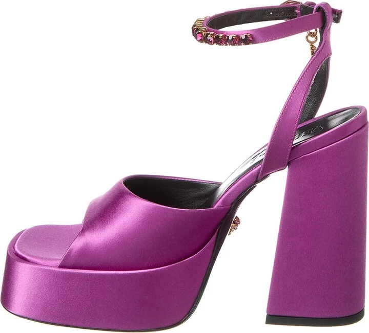 Versace Medusa Satin Platform Sandal - Image 2