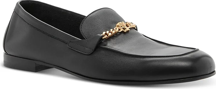 Versace Men's Medusa Chain Leather Loafers