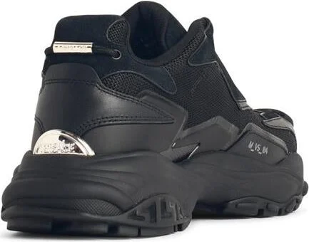 Versace 'Mercury' Black Leather Blend Sneakers - Image 3