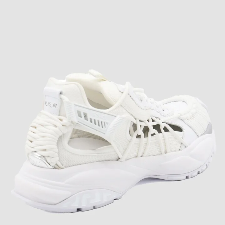 Versace 'Mercury' White Leather Blend Sneakers - Image 7