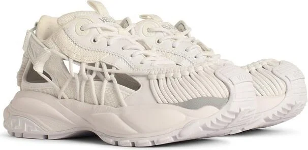 Versace 'Mercury' White Leather Blend Sneakers - Image 9