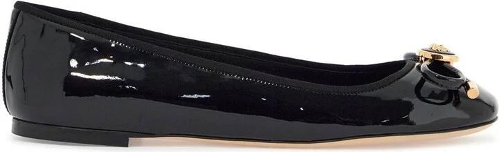 VERSACE opera bow ballet flats