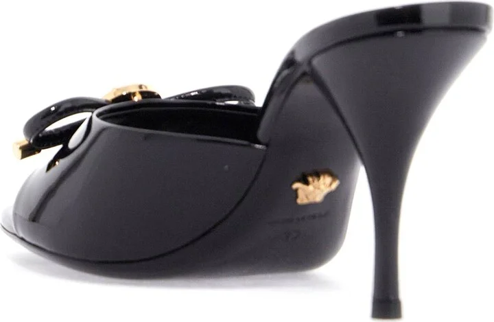 VERSACE 'opera bow patent leather mules - Image 2