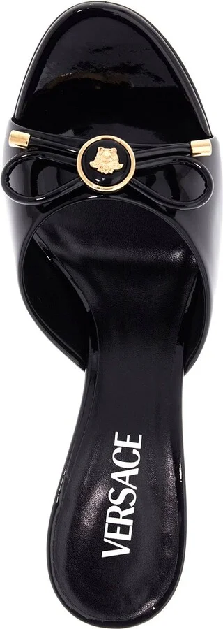 VERSACE 'opera bow patent leather mules - Image 3