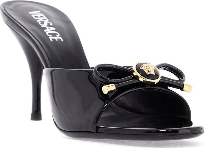 VERSACE 'opera bow patent leather mules - Image 4