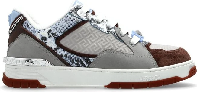 Versace Panelled Lace-Up Sneakers