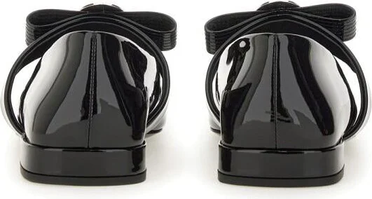 Versace Patent Leather Ballerina "Gianni Ribbon" - Image 4