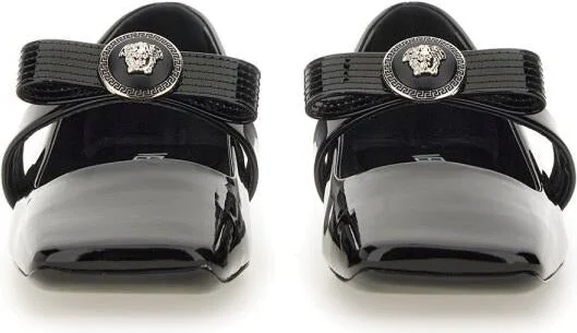 Versace Patent Leather Ballerina "Gianni Ribbon" - Image 5