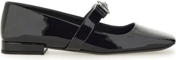 Versace Patent Leather Ballerina "Gianni Ribbon"