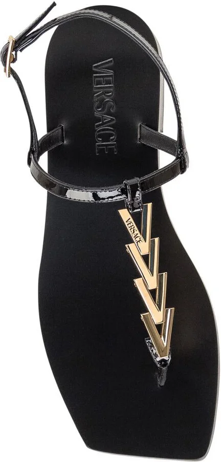 Versace Patent Leather Sandals - Image 4