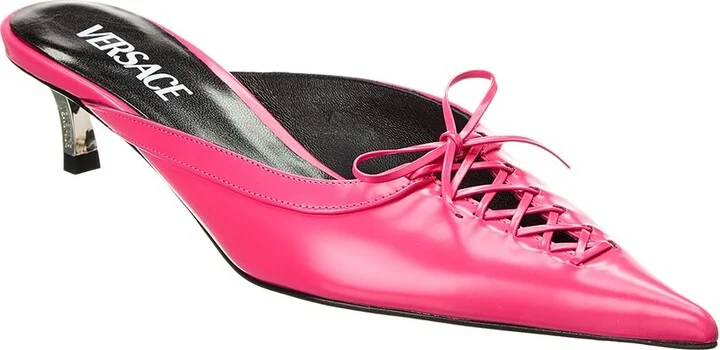 Versace Pin-Point Leather Mule