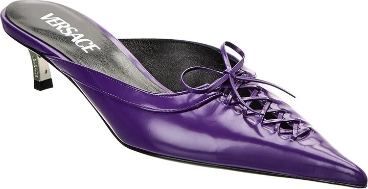 Versace Pin-Point Leather Mule