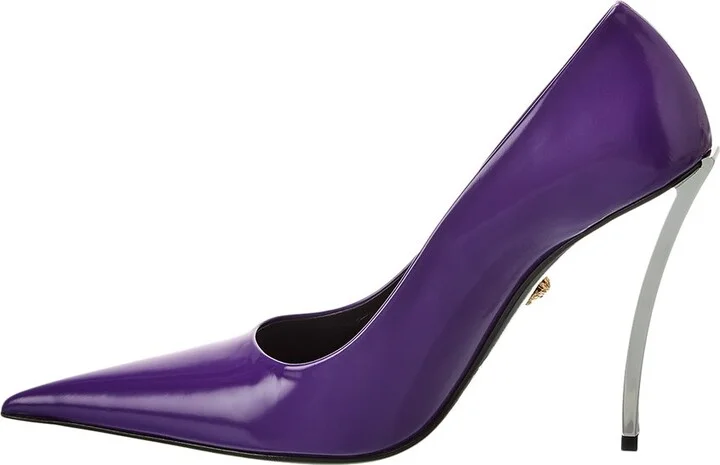 Versace Pin Point Leather Pump - Image 2