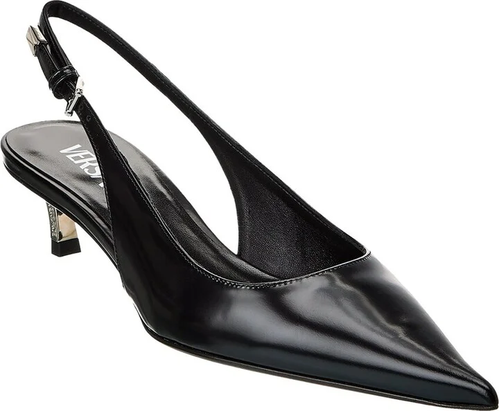 Versace Pin-Point Leather Pump