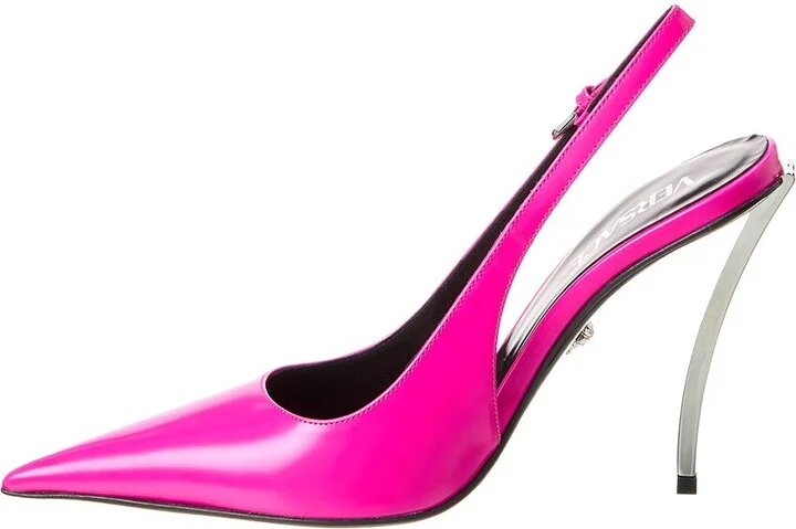Versace Pin-Point Leather Slingback Pump - Image 2