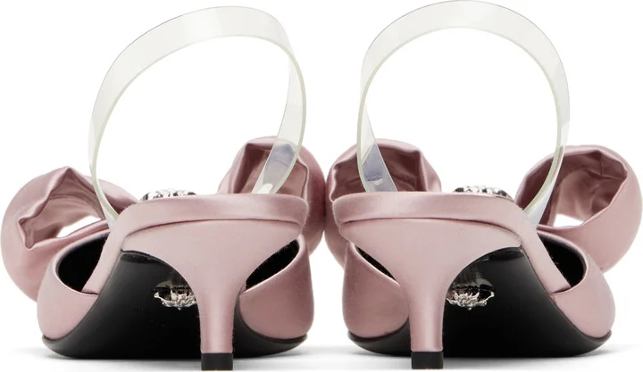Versace Pink Alia Slingback 45 mm Heels - Image 2