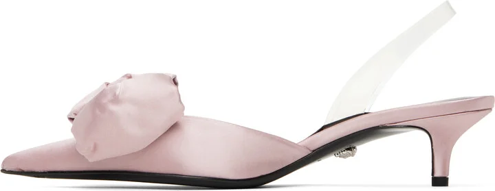 Versace Pink Alia Slingback 45 mm Heels - Image 3