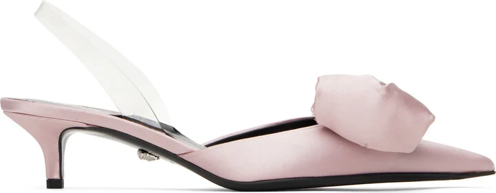 Versace Pink Alia Slingback 45 mm Heels