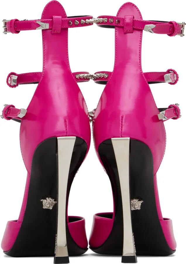 Versace Pink Decollete Heels - Image 2