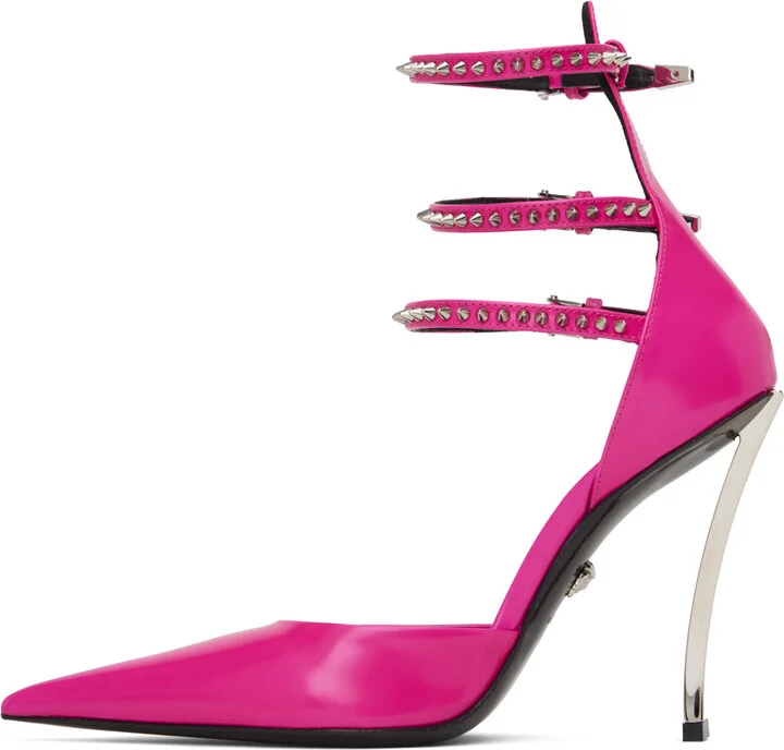 Versace Pink Decollete Heels - Image 3