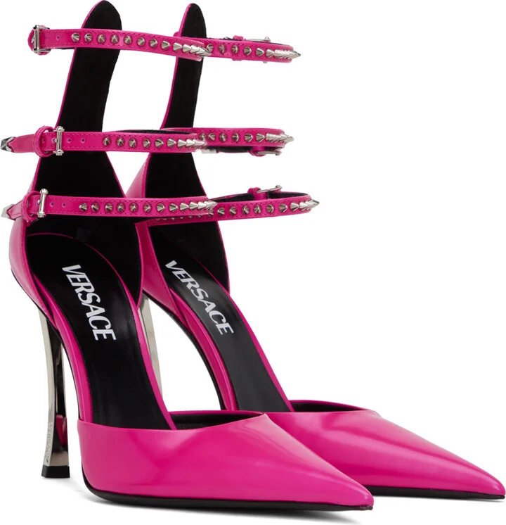 Versace Pink Decollete Heels - Image 4