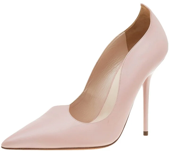 Versace Pink Leather Pointed Toe Pumps Size 40