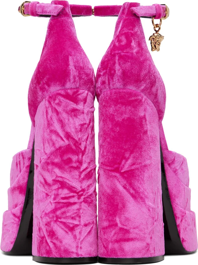 Versace Pink Medusa Aevitas Platform Pumps - Image 2