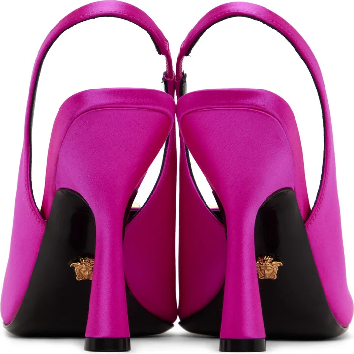 Versace Pink Medusa Biggie Heeled Sandals - Image 2