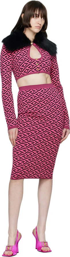 Versace Pink Medusa Biggie Heeled Sandals - Image 5