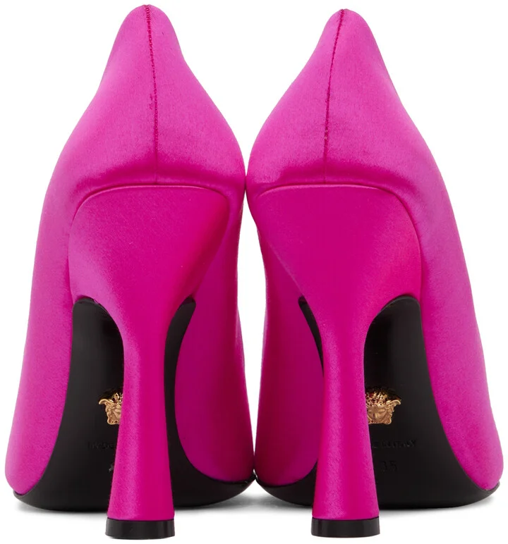 Versace Pink Medusa Heels - Image 2