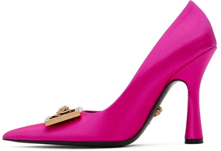 Versace Pink Medusa Heels - Image 3