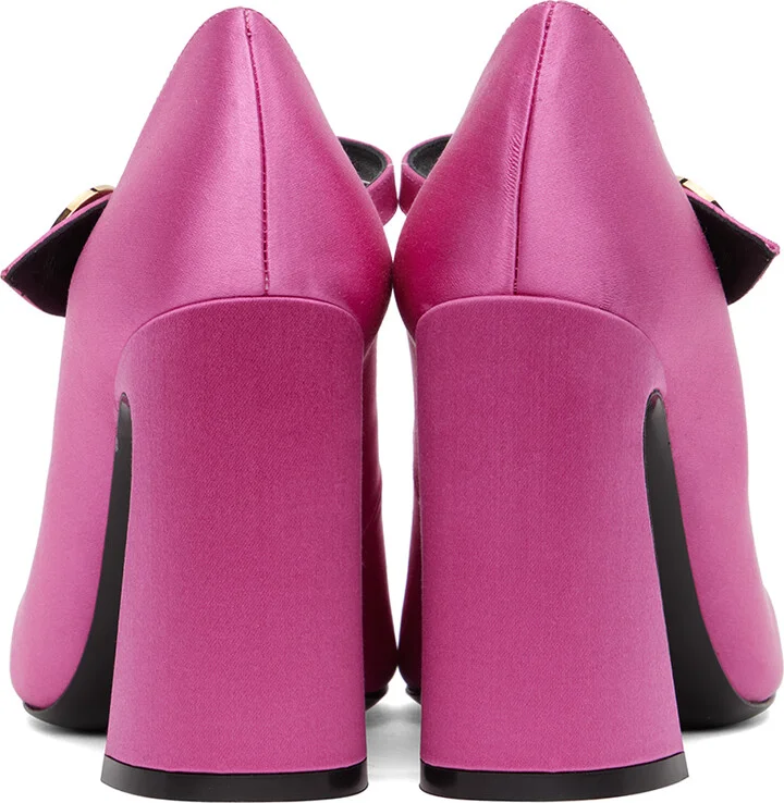 Versace Pink Medusa Heels - Image 2