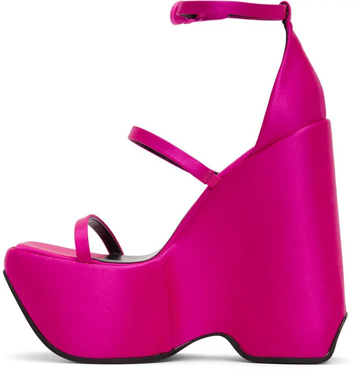 Versace Pink Triplatform Heeled Sandals - Image 3