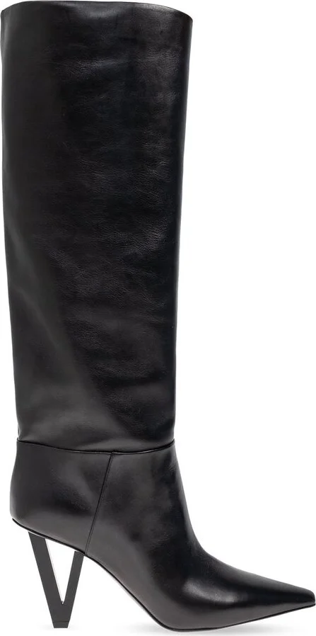 Versace Pointed-Toe Heeled Boots