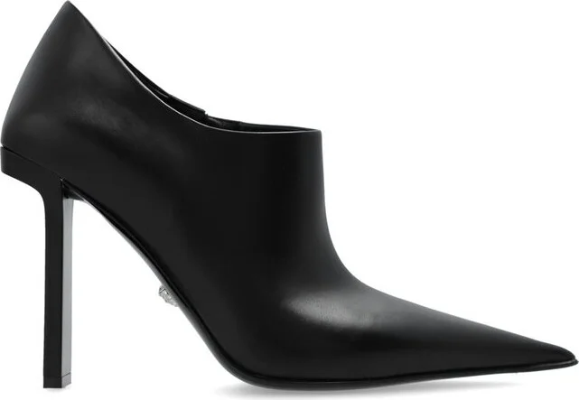 Versace Pointed-Toe Slip-On Ankle Boots