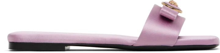 Versace Purple Medusa Mules
