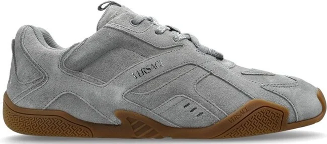 Versace Round-Toe Lace-Up Sneakers