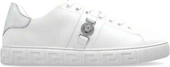 Versace Round-Toe Lace-Up Sneakers