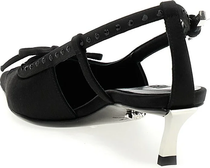 Versace Satin Rhinestone Slingback - Image 2