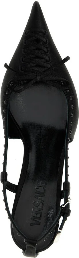 Versace Satin Rhinestone Slingback - Image 3