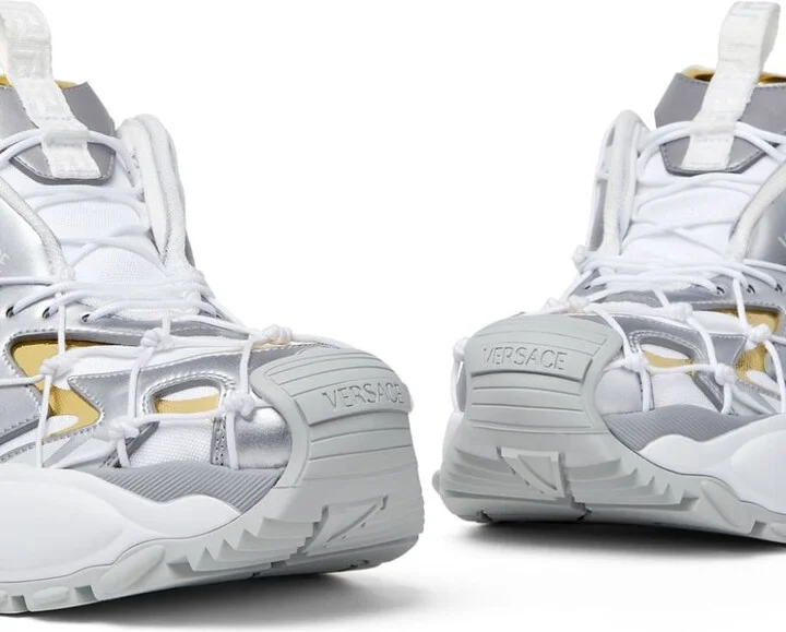 Versace Sneakers With Metallic Design - Image 2
