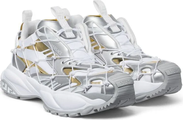 Versace Sneakers With Metallic Design - Image 4
